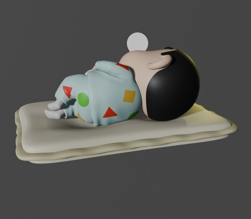 SHINCHAN AND SHIRO SLEEPING - CRAYON SHIN-CHAN 3D print model_7