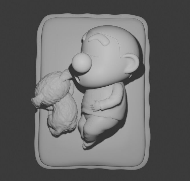 SHINCHAN AND SHIRO SLEEPING - CRAYON SHIN-CHAN 3D print model_12
