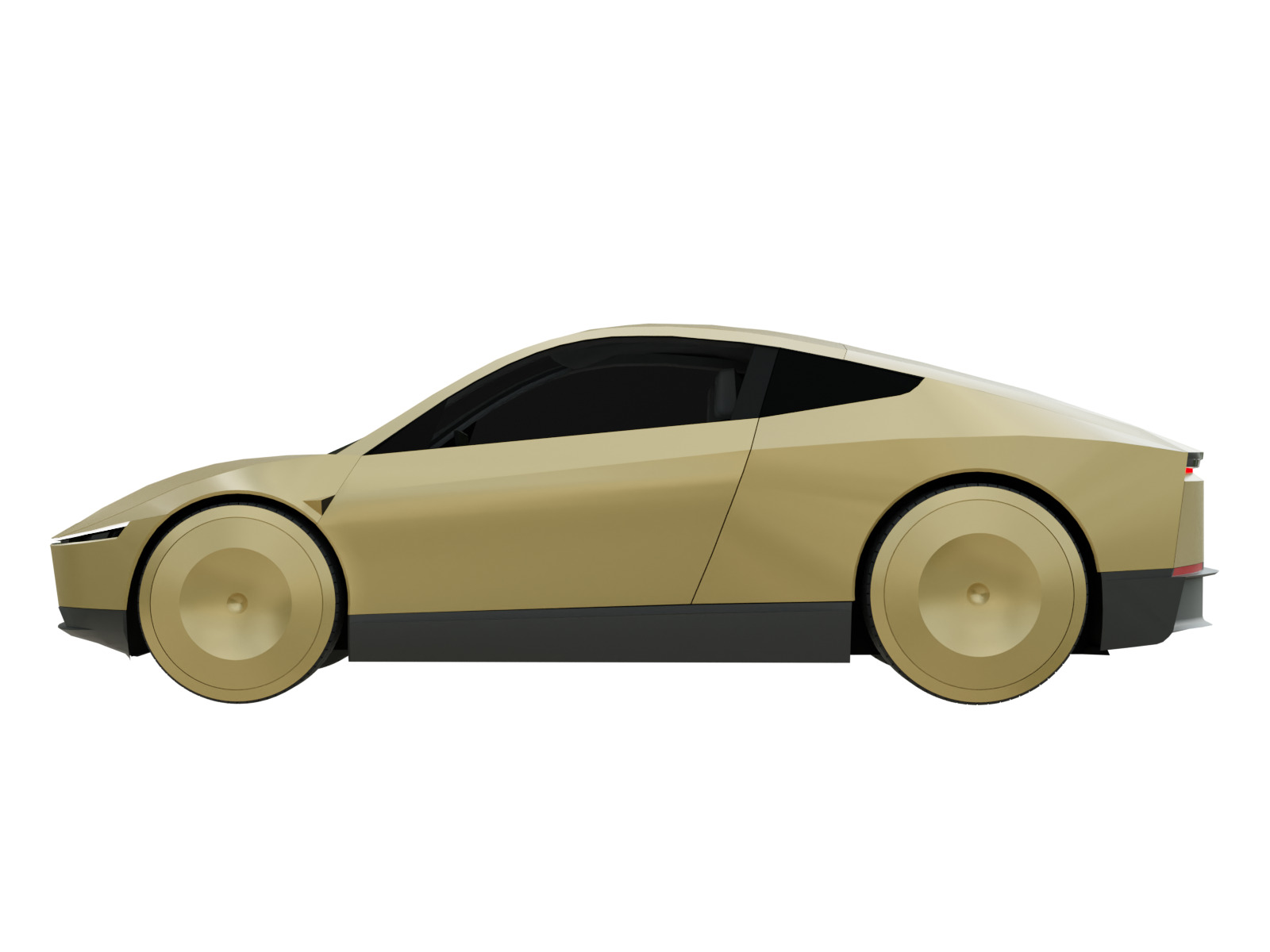 Tesla Cybercab Robotaxi Low-poly 3D model_1