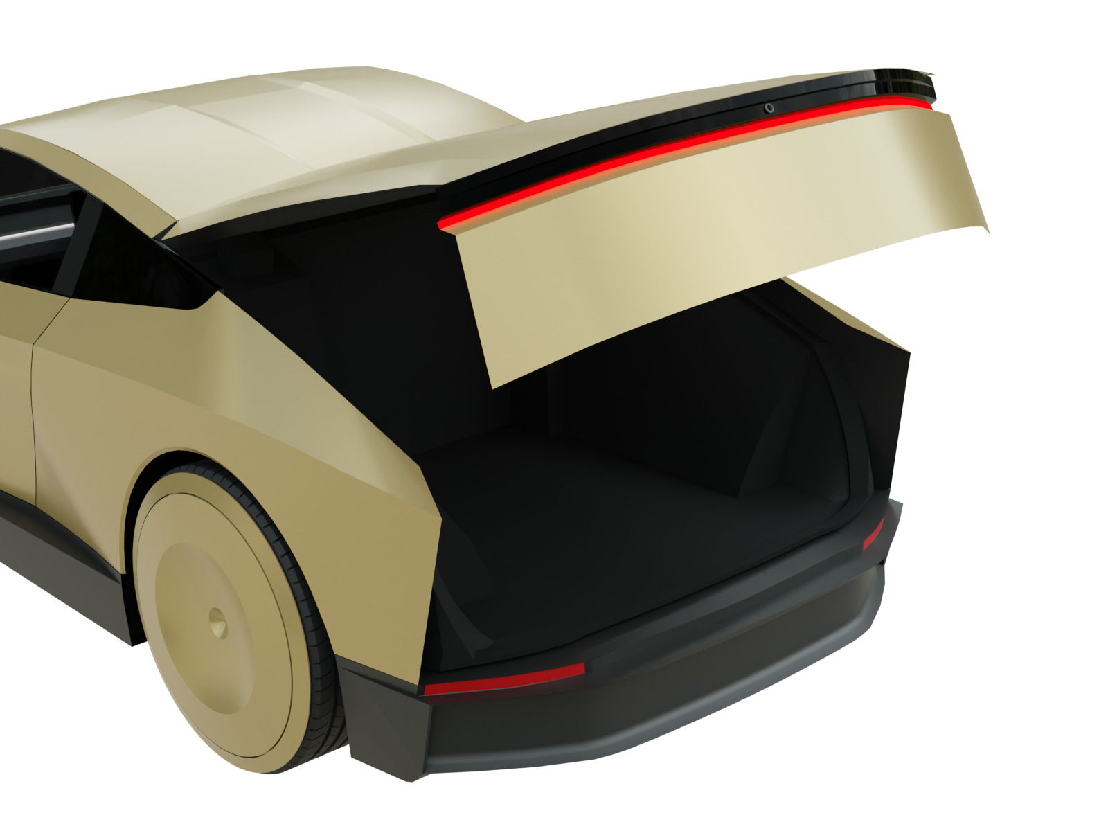 Tesla Cybercab Robotaxi Low-poly 3D model_5