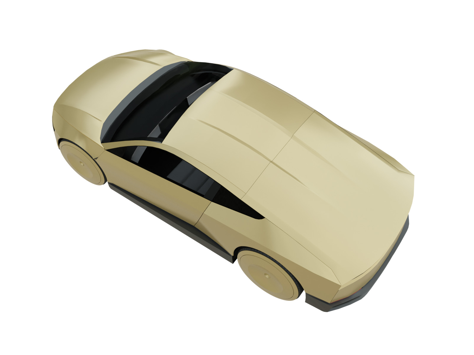 Tesla Cybercab Robotaxi Low-poly 3D model_4