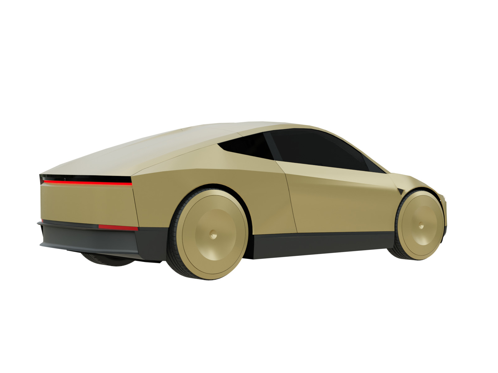 Tesla Cybercab Robotaxi Low-poly 3D model_2