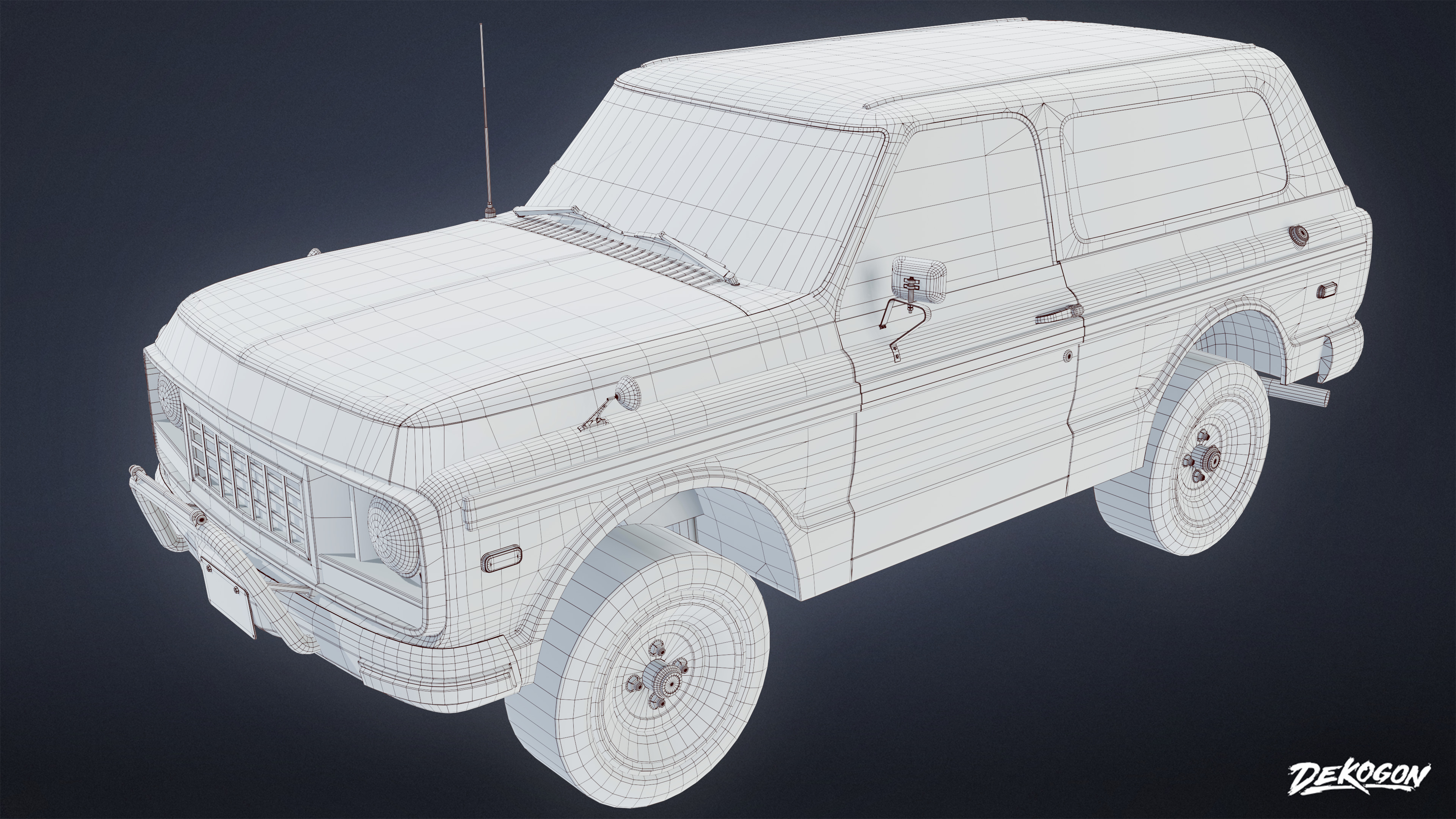 VEHICLES - SUV 01 - LOW POLY Low-poly 3D model_9