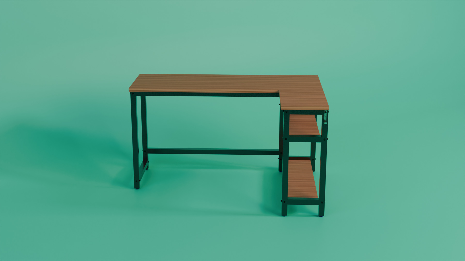 Simple desk 3D model_1
