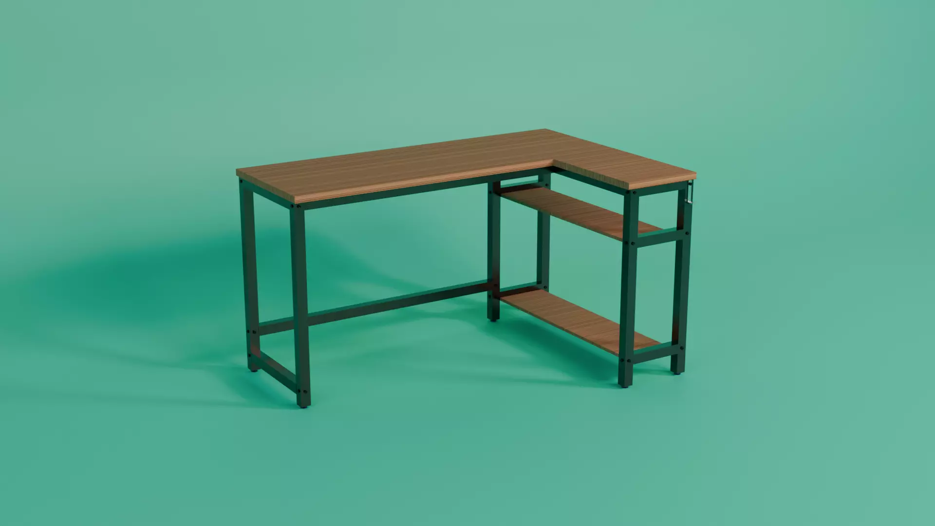 Simple desk 3D model_0
