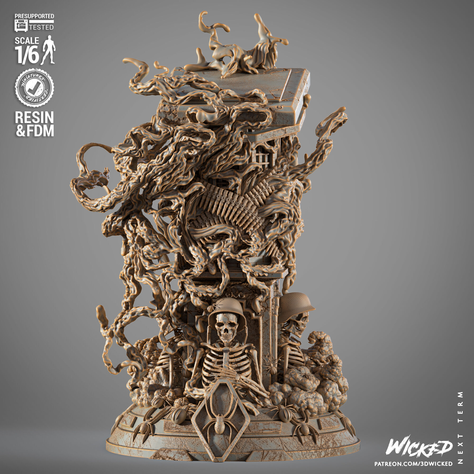 Wicked Marvel Agent Venom Sculpture 3D print model_22