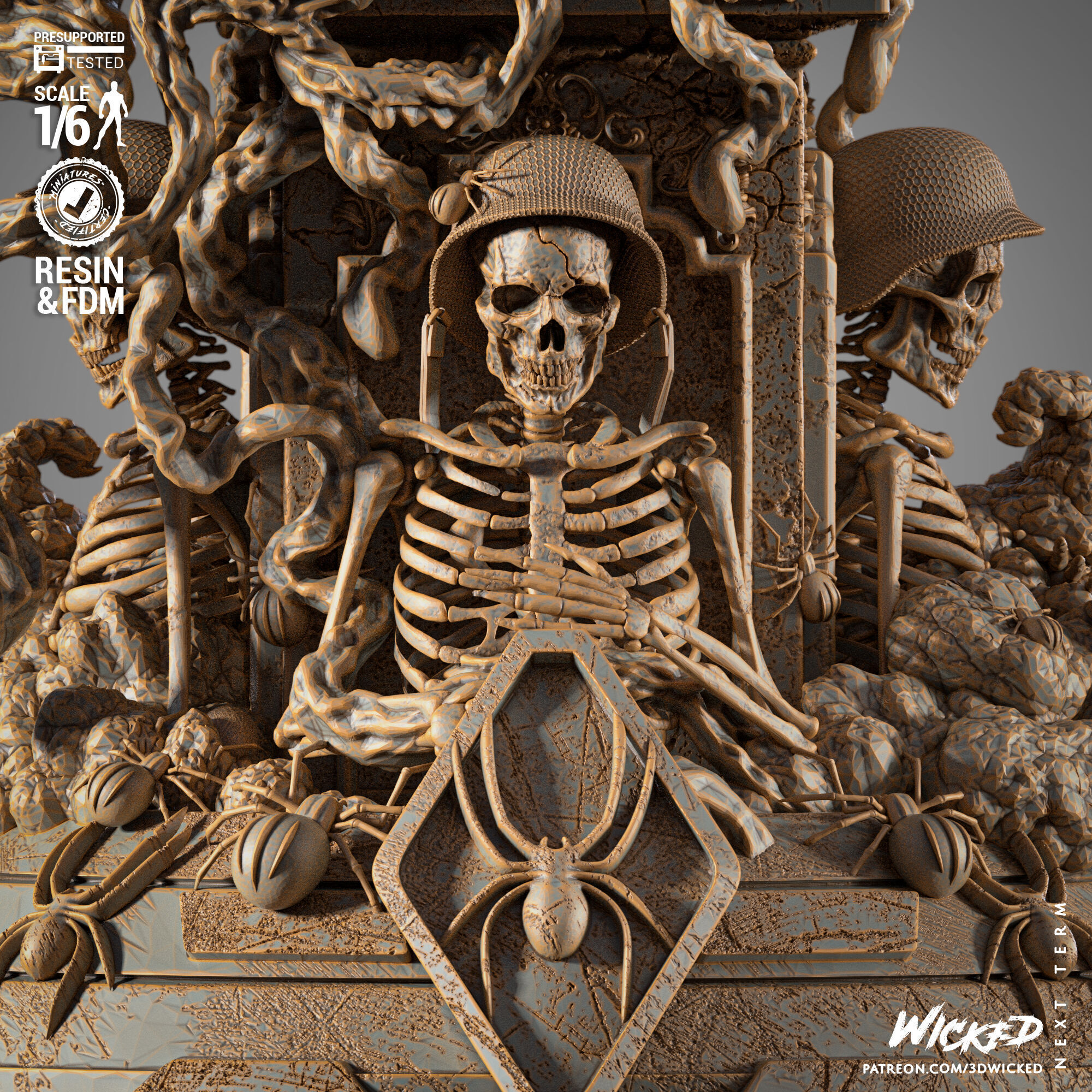 Wicked Marvel Agent Venom Sculpture 3D print model_39