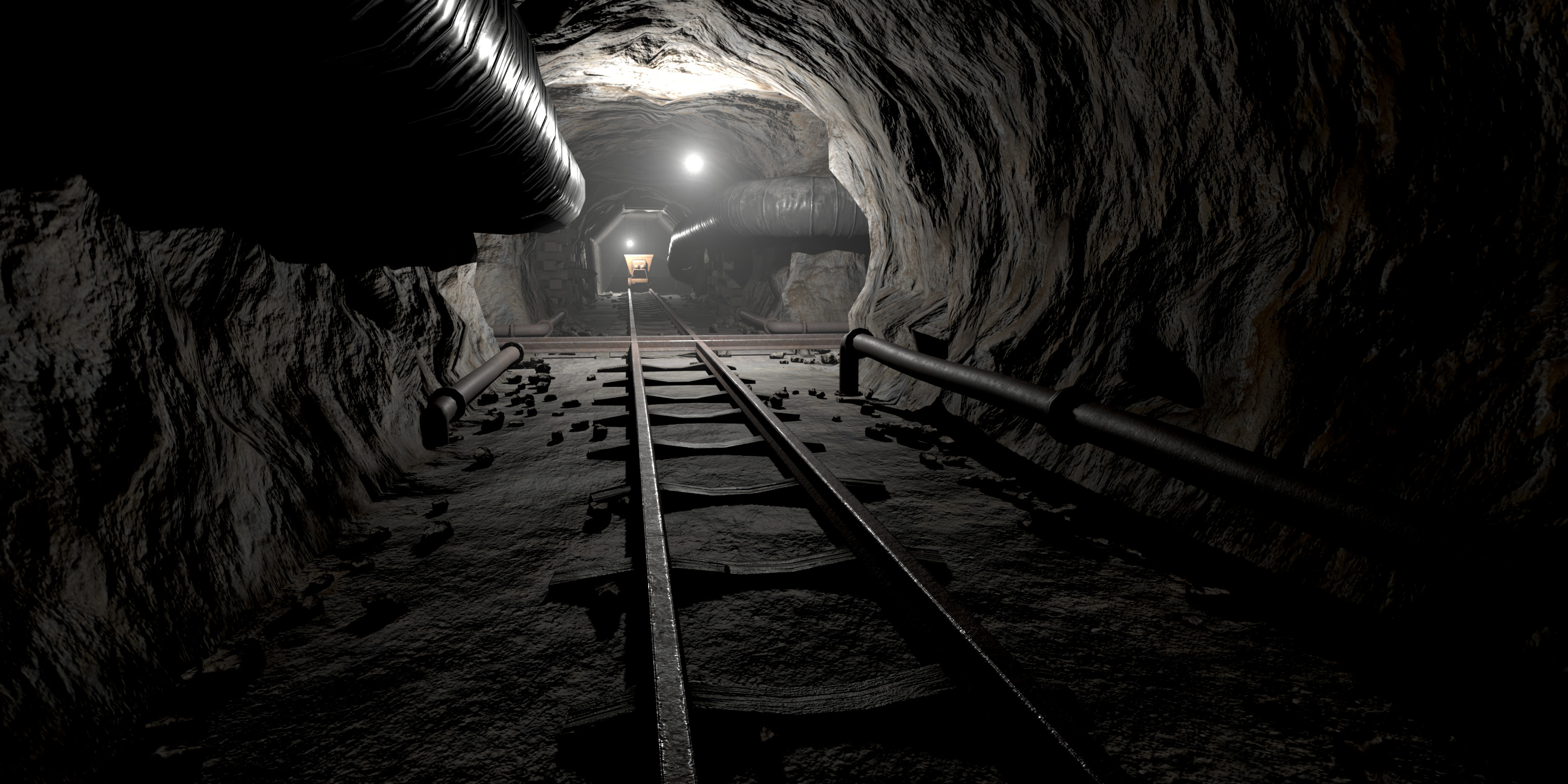 Modular Underground Mine Tunnels PBR Low Poly Low-poly 3D model_29