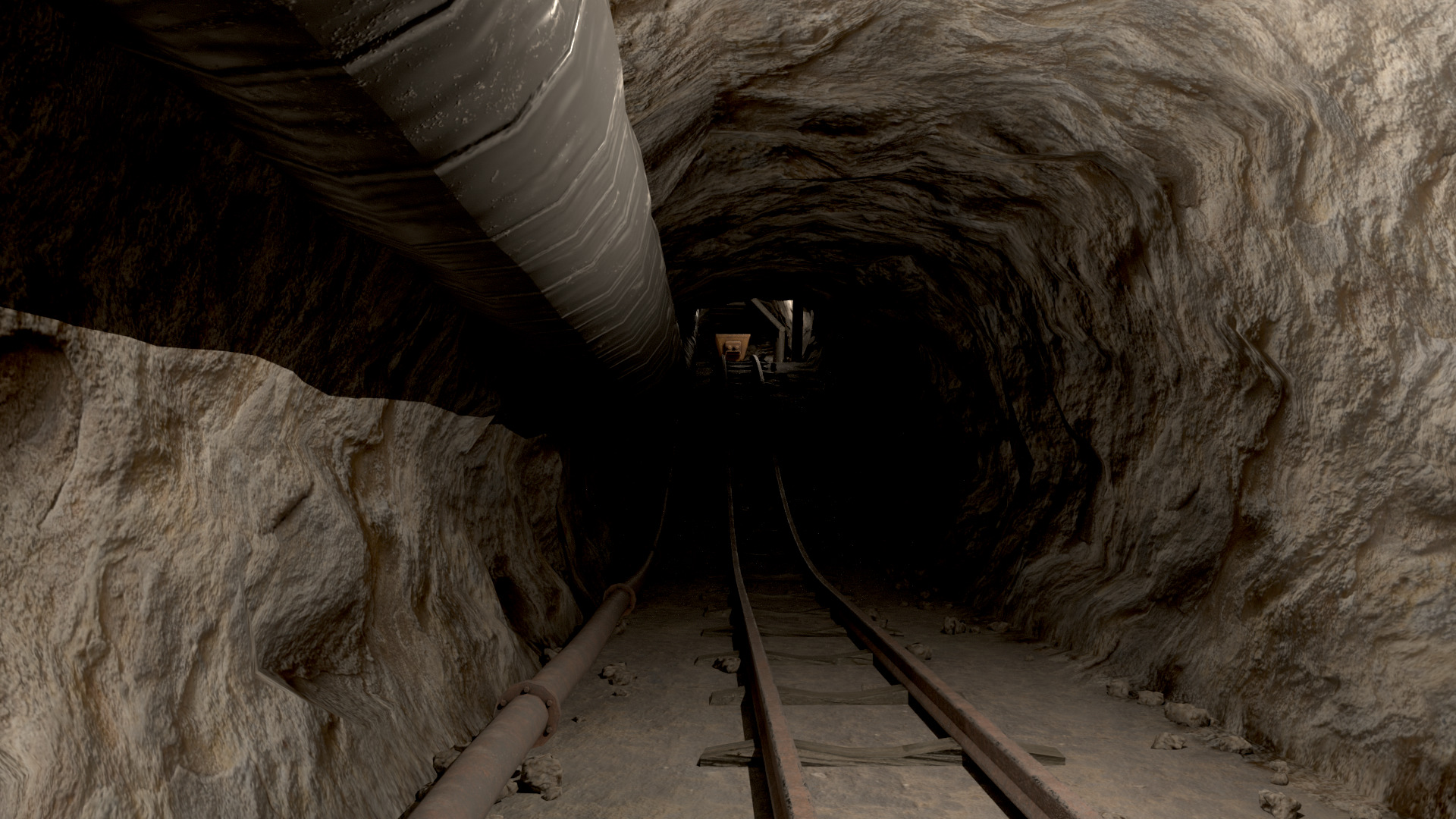 Modular Underground Mine Tunnels PBR Low Poly Low-poly 3D model_26