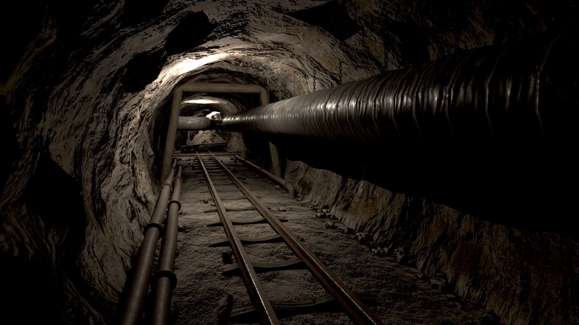 Modular Underground Mine Tunnels PBR Low Poly Low-poly 3D model_36