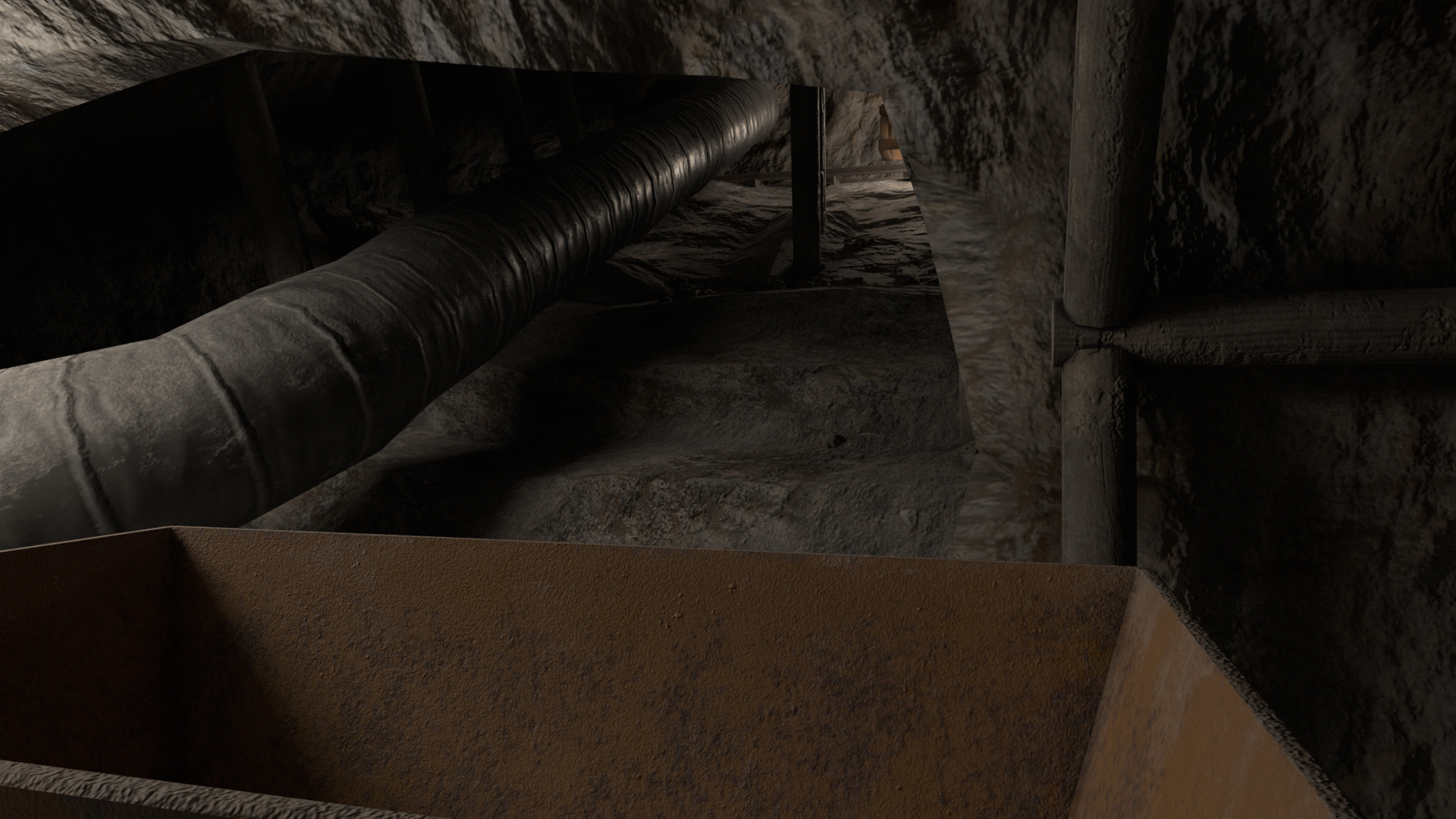 Modular Underground Mine Tunnels PBR Low Poly Low-poly 3D model_31