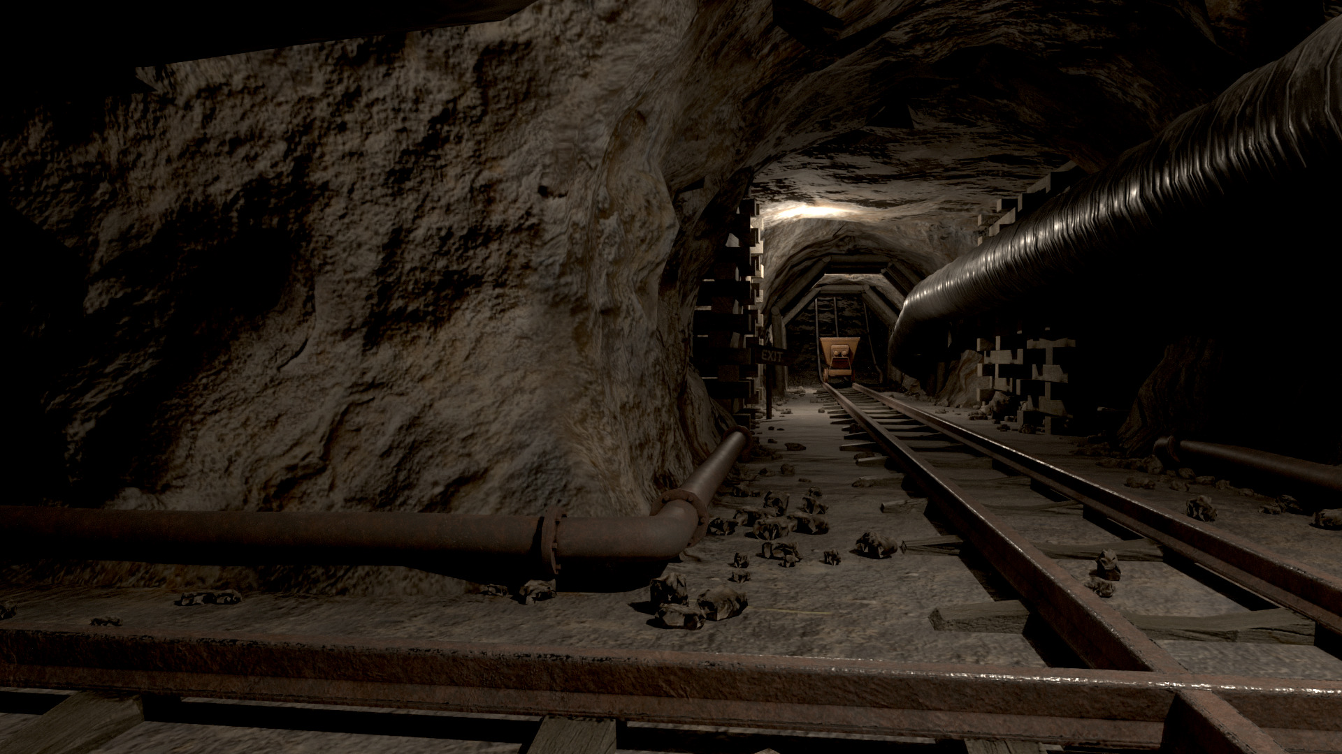 Modular Underground Mine Tunnels PBR Low Poly Low-poly 3D model_25