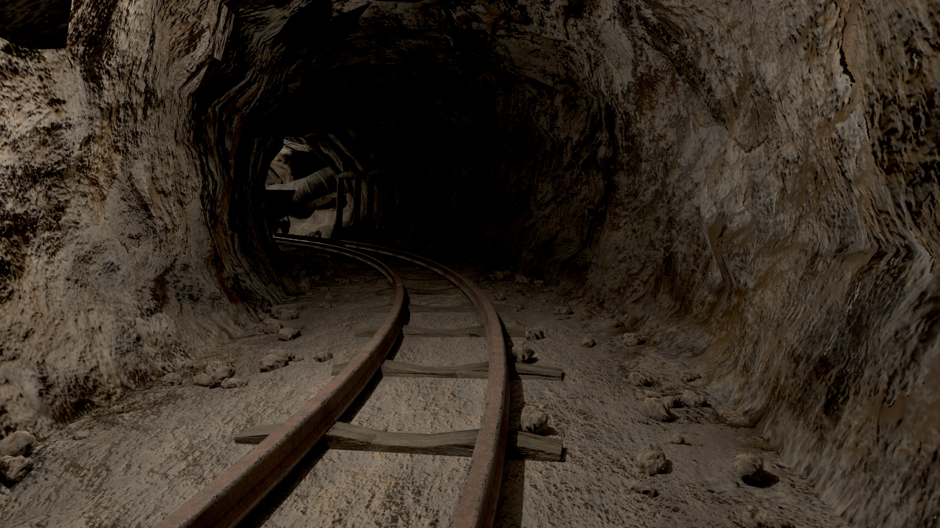 Modular Underground Mine Tunnels PBR Low Poly Low-poly 3D model_27