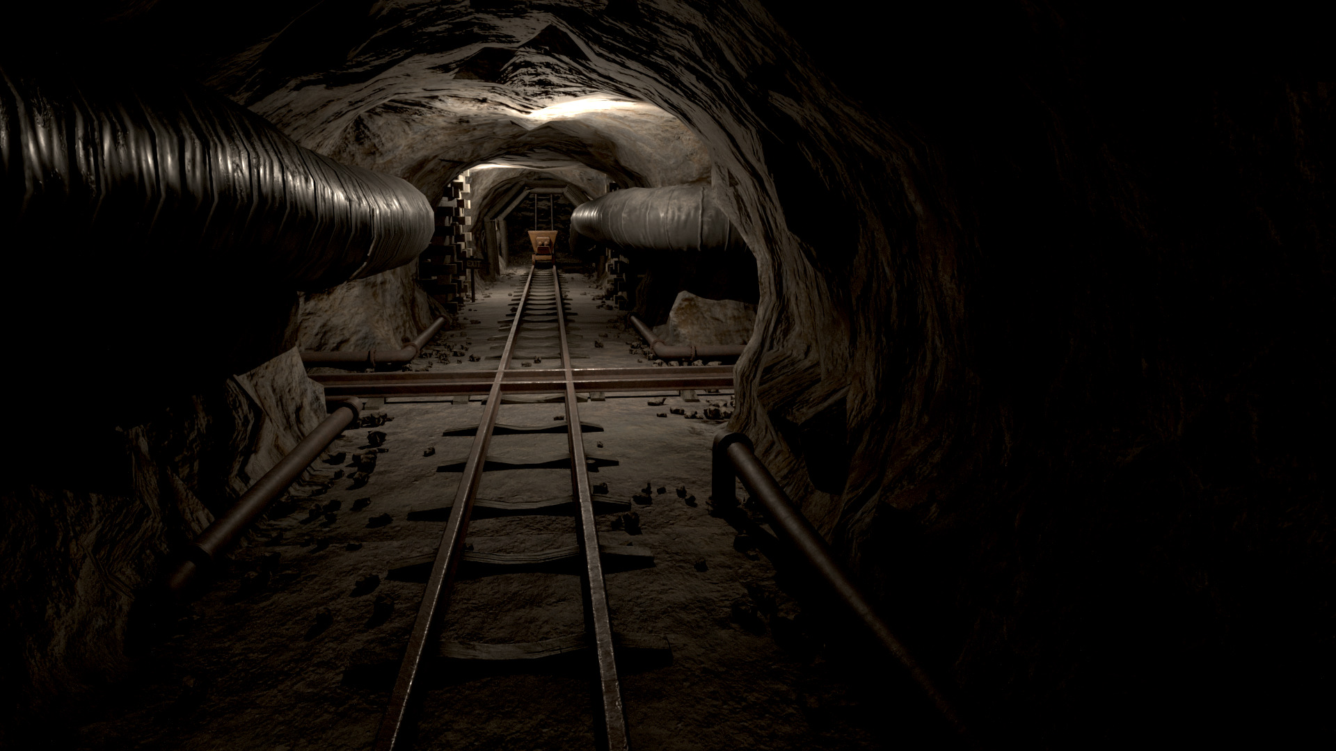 Modular Underground Mine Tunnels PBR Low Poly Low-poly 3D model_19