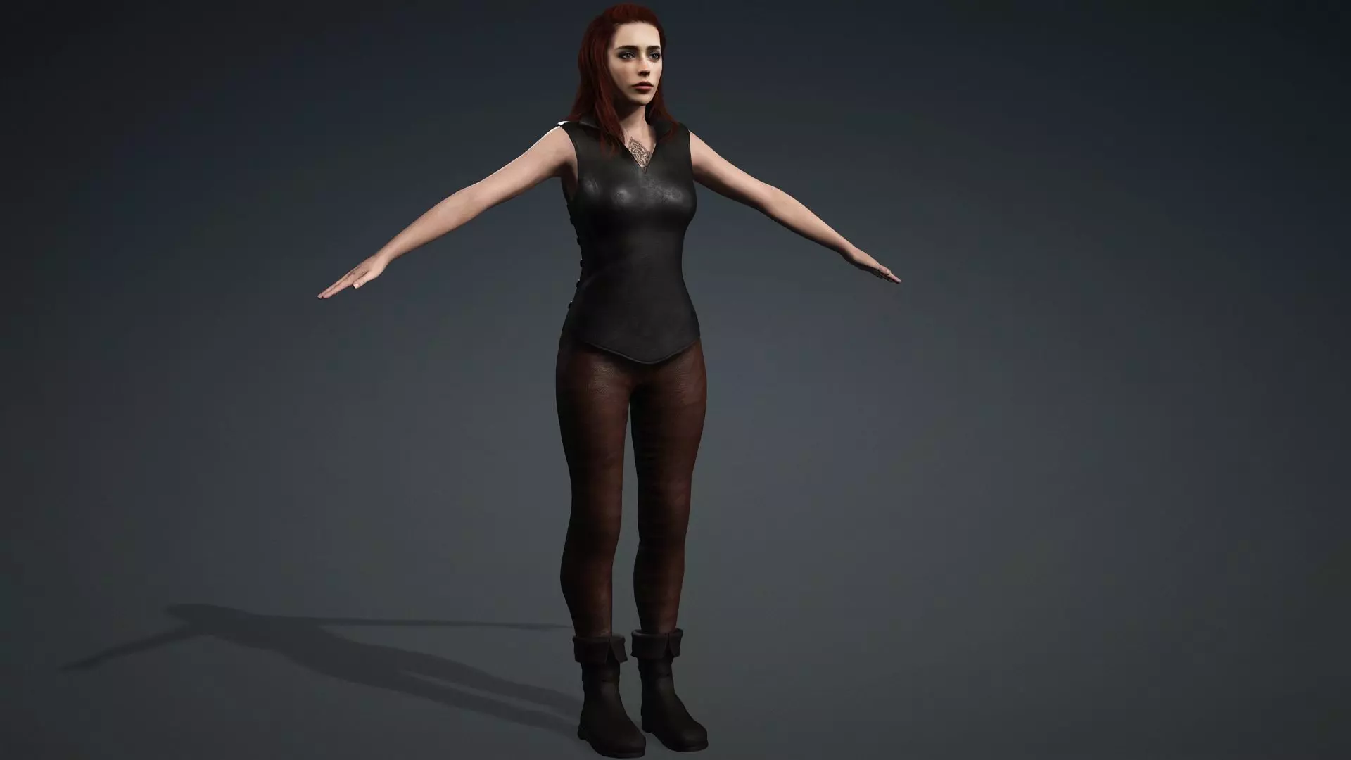 3D Character - Girl-Naked Low-poly 3D model_0