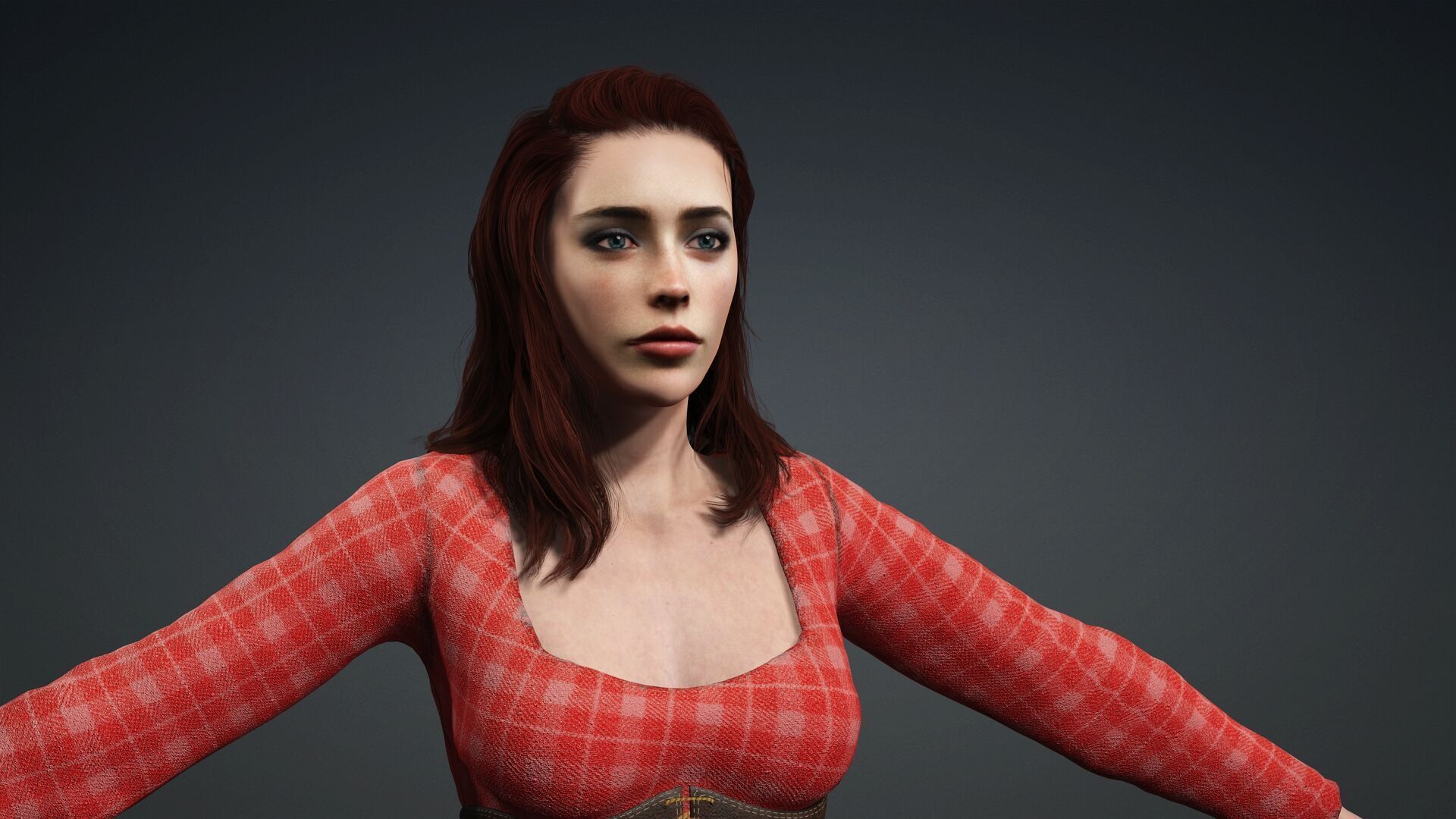 3D Character - Girl-Naked Low-poly 3D model_4