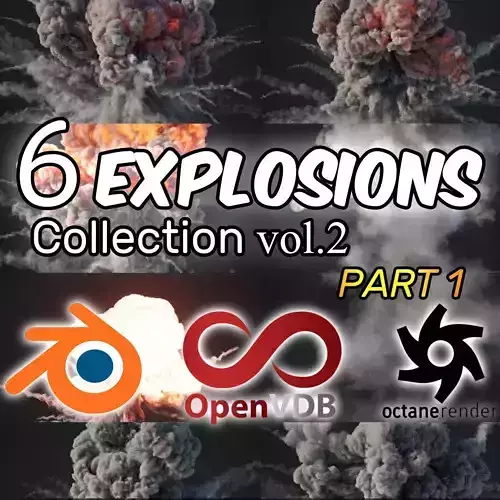 VDB Animated Explosion Pack vol2 Part1