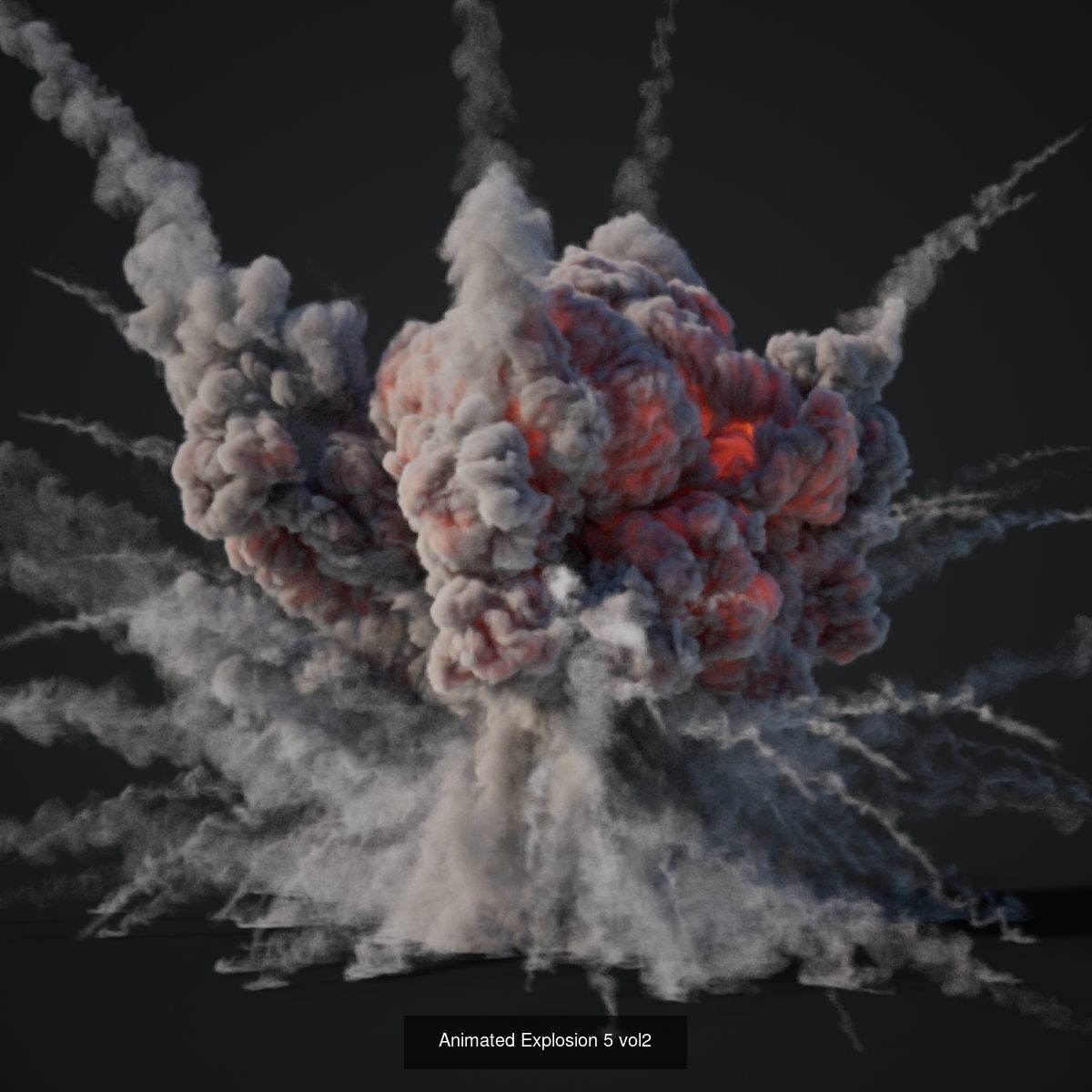 VDB Animated Explosion Pack vol2 Part1 3D Model Collection_8