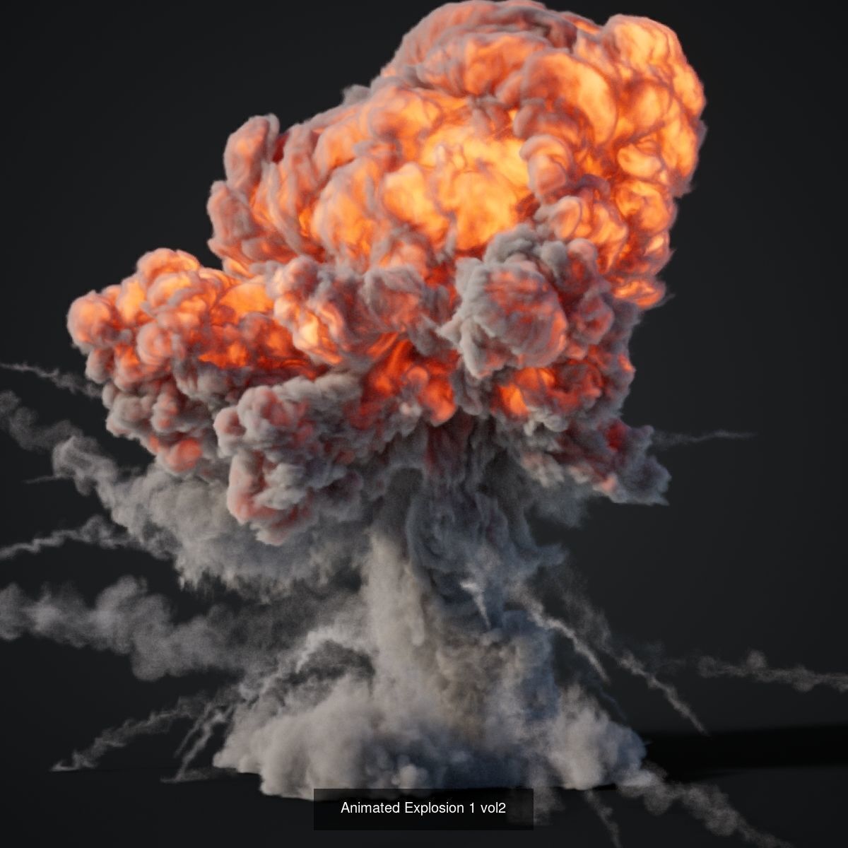 VDB Animated Explosion Pack vol2 Part1 3D Model Collection_12