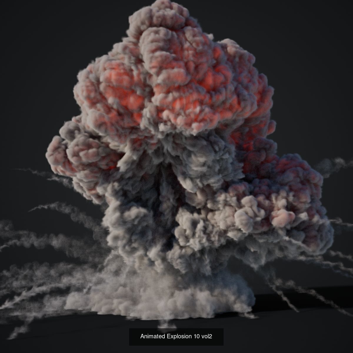 VDB Animated Explosion Pack vol2 Part2 3D Model Collection_13