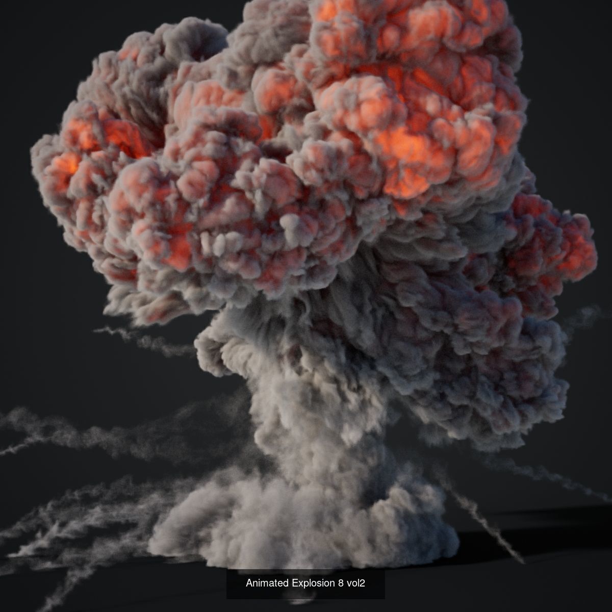 VDB Animated Explosion Pack vol2 Part2 3D Model Collection_9