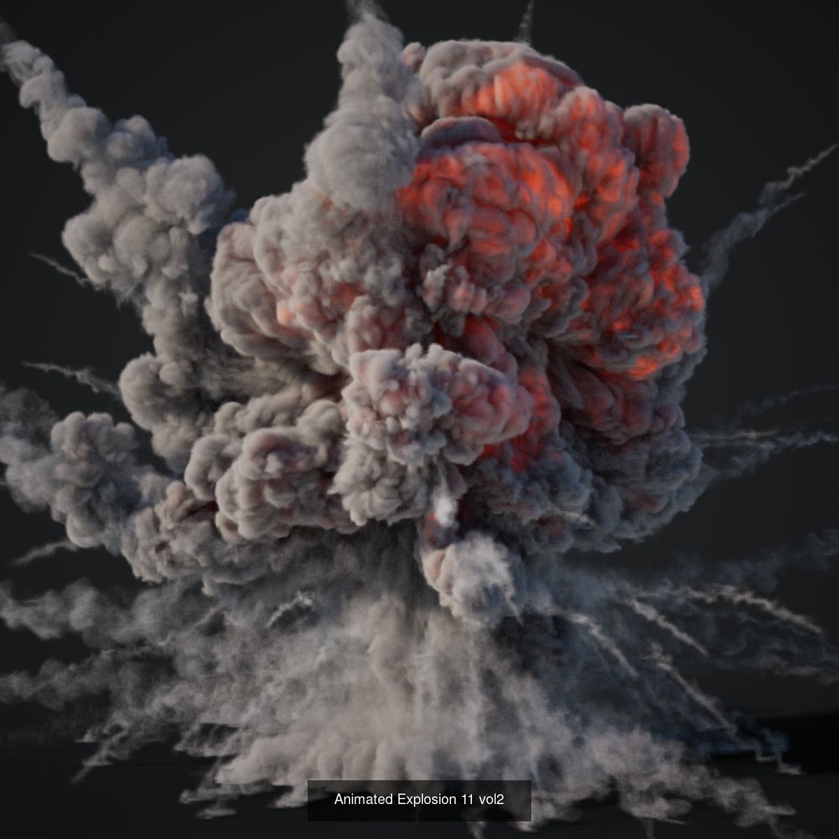 VDB Animated Explosion Pack vol2 Part2 3D Model Collection_12