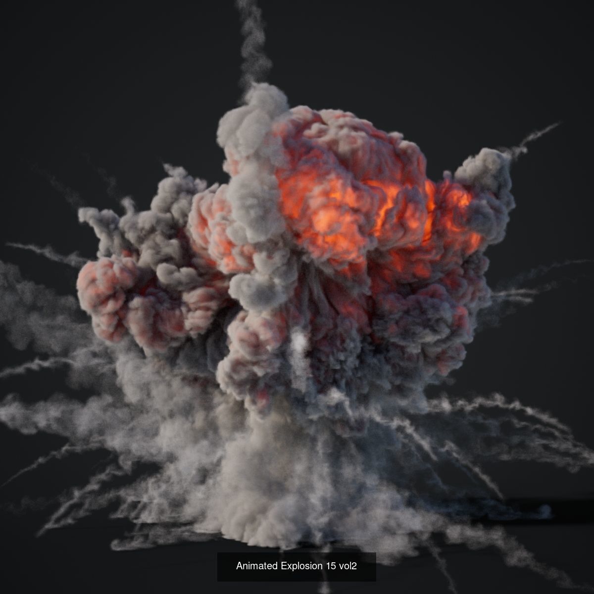 VDB Animated Explosion Pack vol2 Part3 3D Model Collection_11