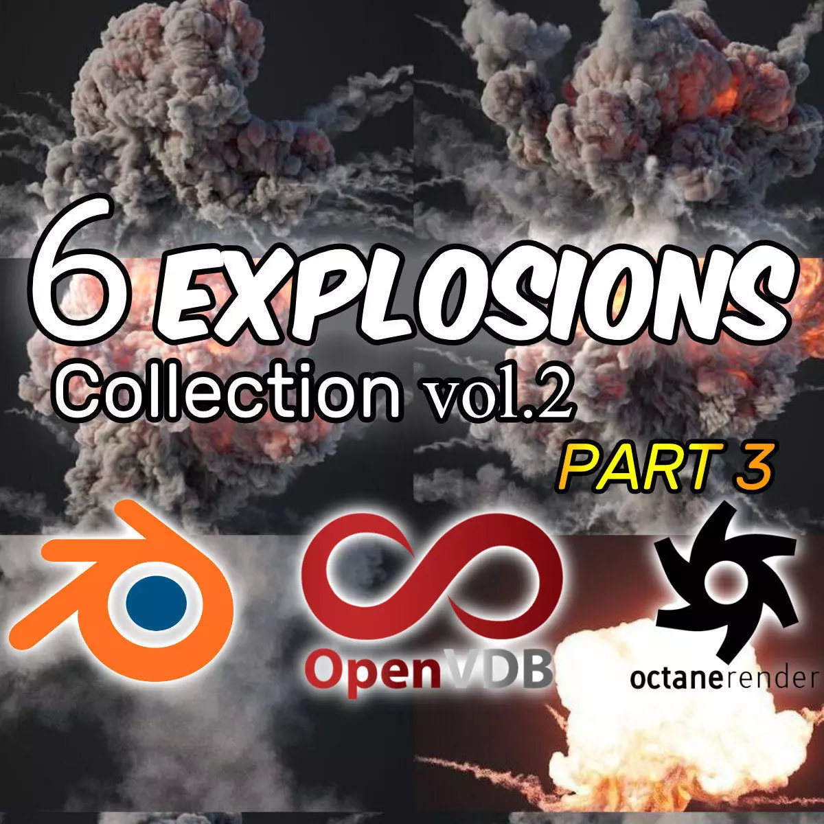 VDB Animated Explosion Pack vol2 Part3 3D Model Collection_0