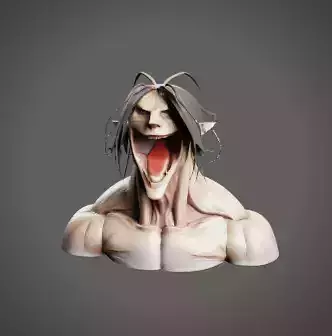 Eren Jaeger Titan model 3d Bust