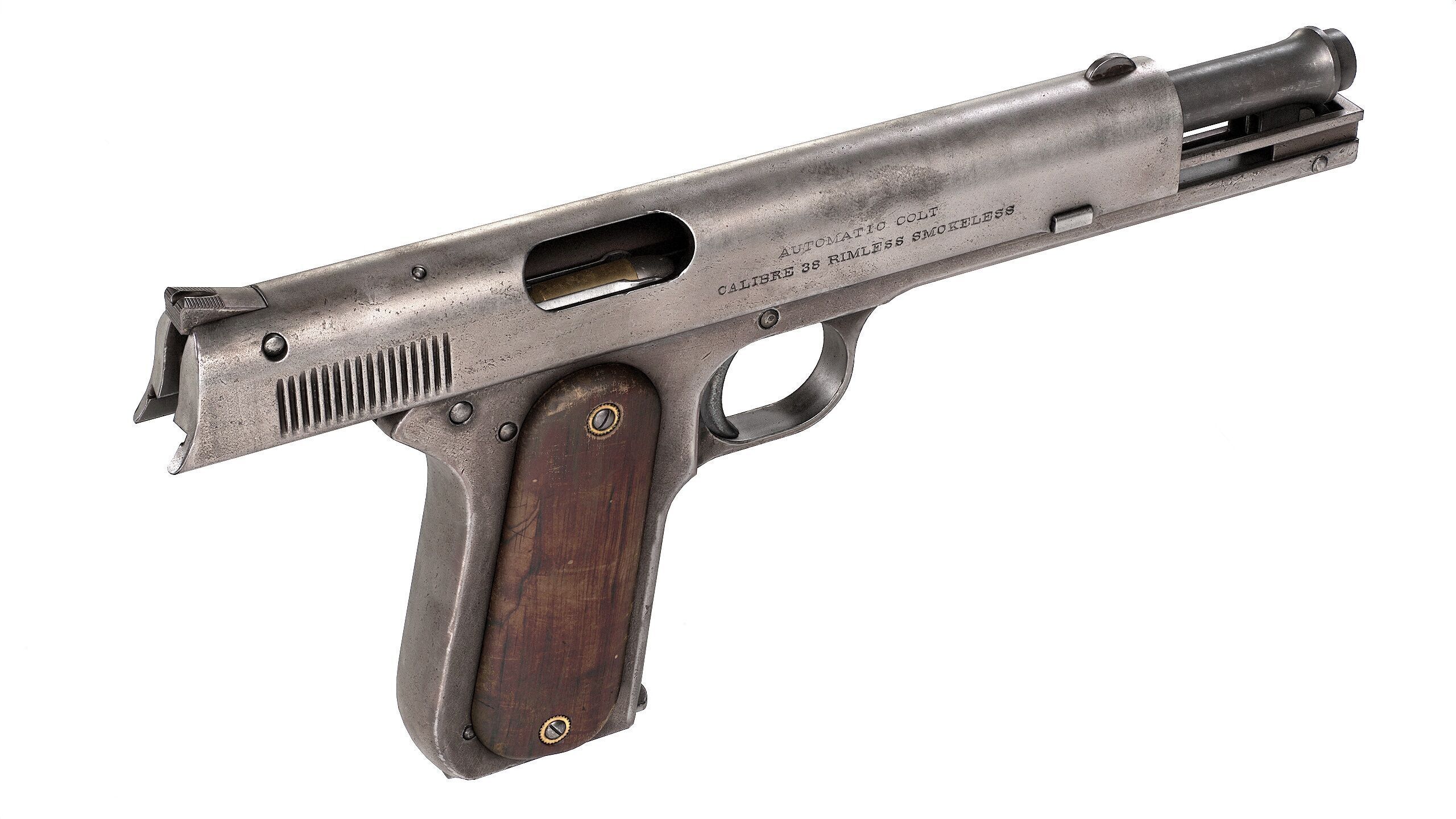 PBR Colt 1900 Pistol Low-poly 3D model_2