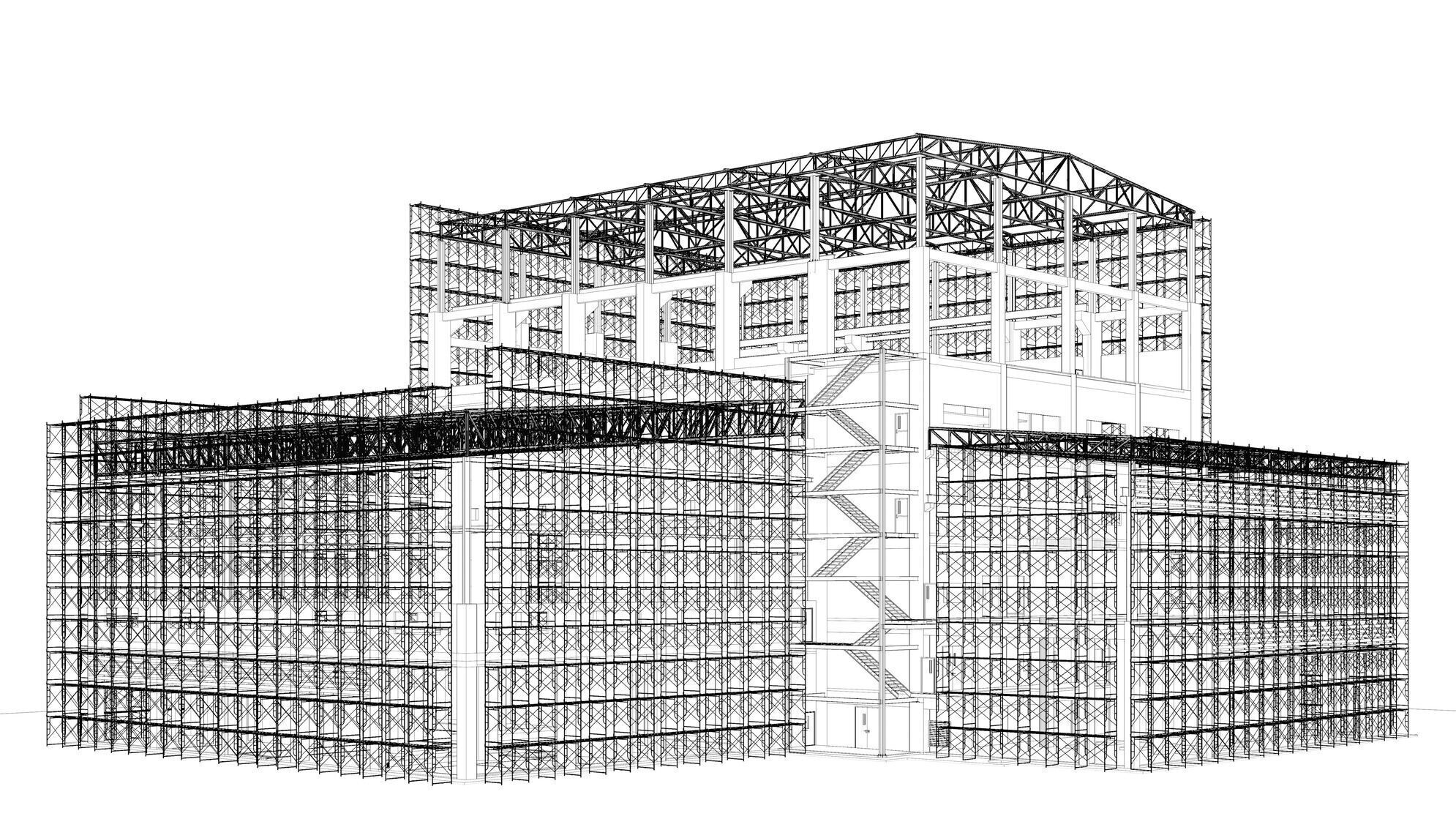 Industrial construction scene 25i10 3D model_12