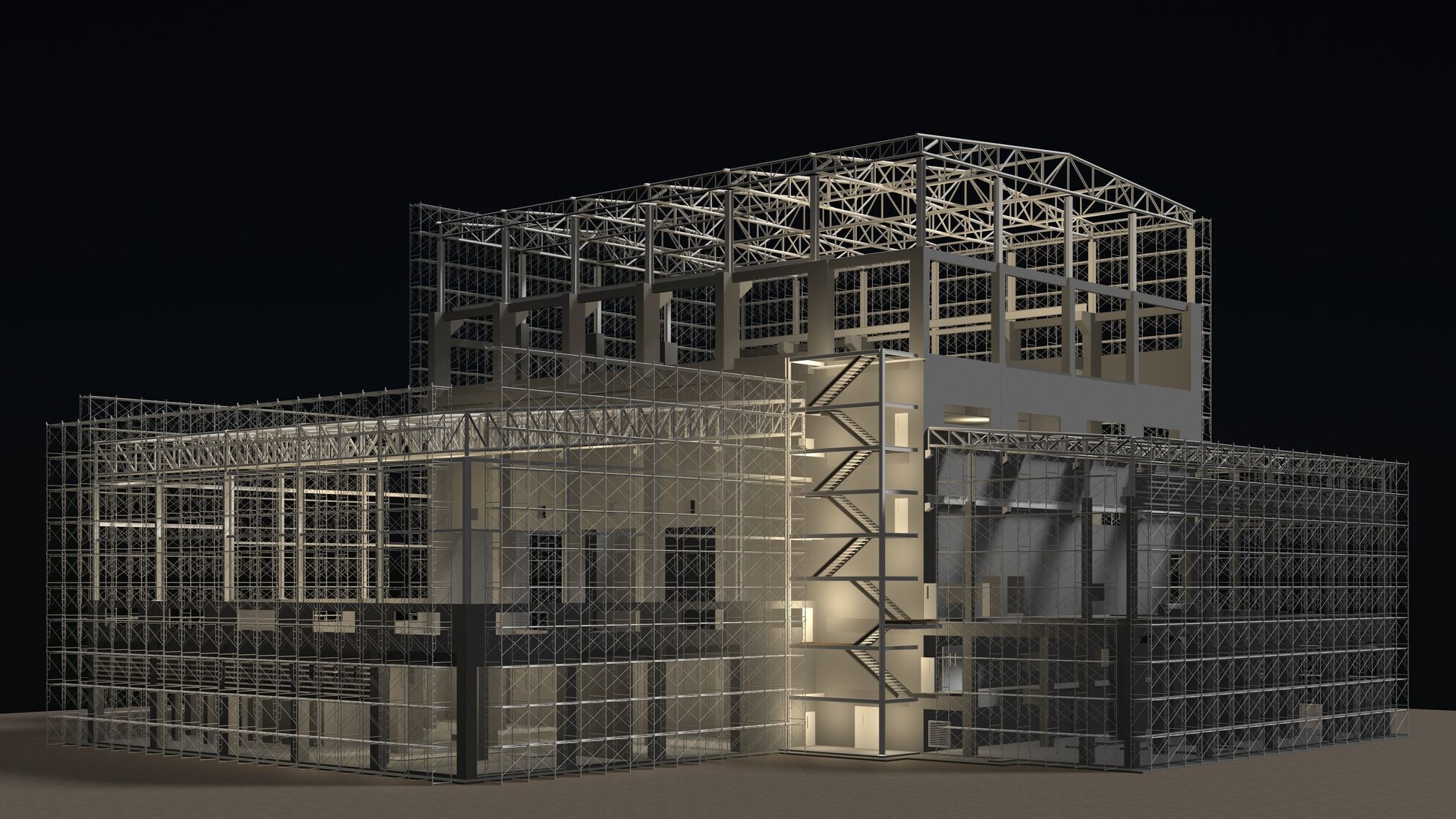 Industrial construction scene 25i10 3D model_5