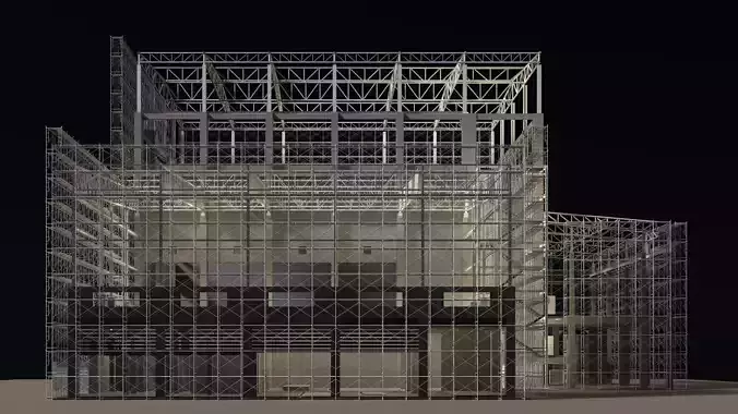 Industrial construction scene 25i10 3D model