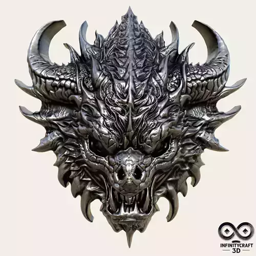 Dragon Head Relief No15 STL file for CNC  or 
