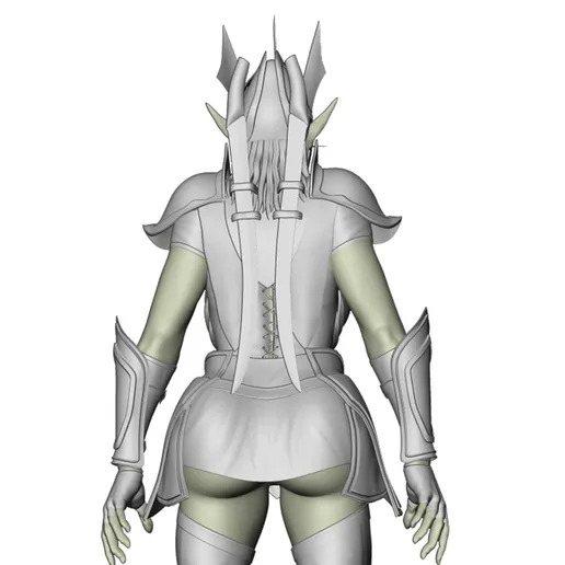 Araniel Elf Girl  3D print model_4