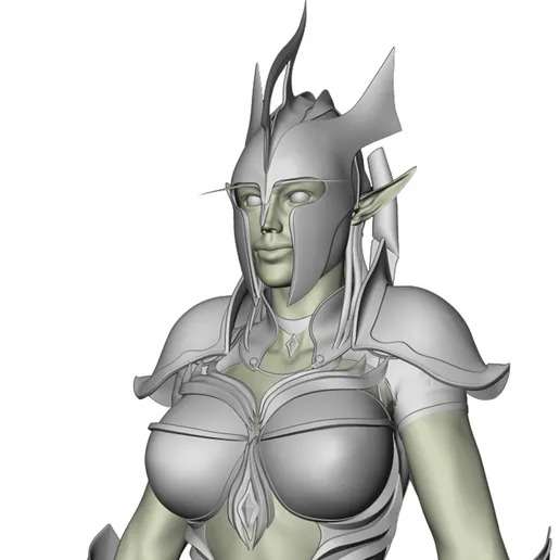 Araniel Elf Girl  3D print model_2