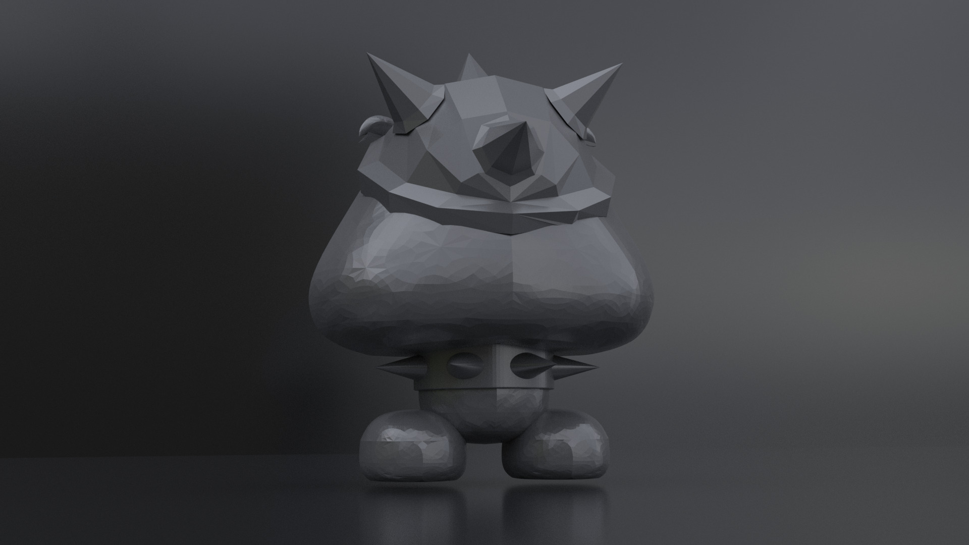 Inferno Goomba Bowser Hat 3D print model_4