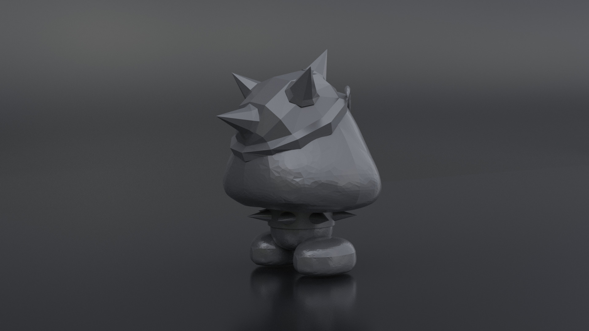 Inferno Goomba Bowser Hat 3D print model_3