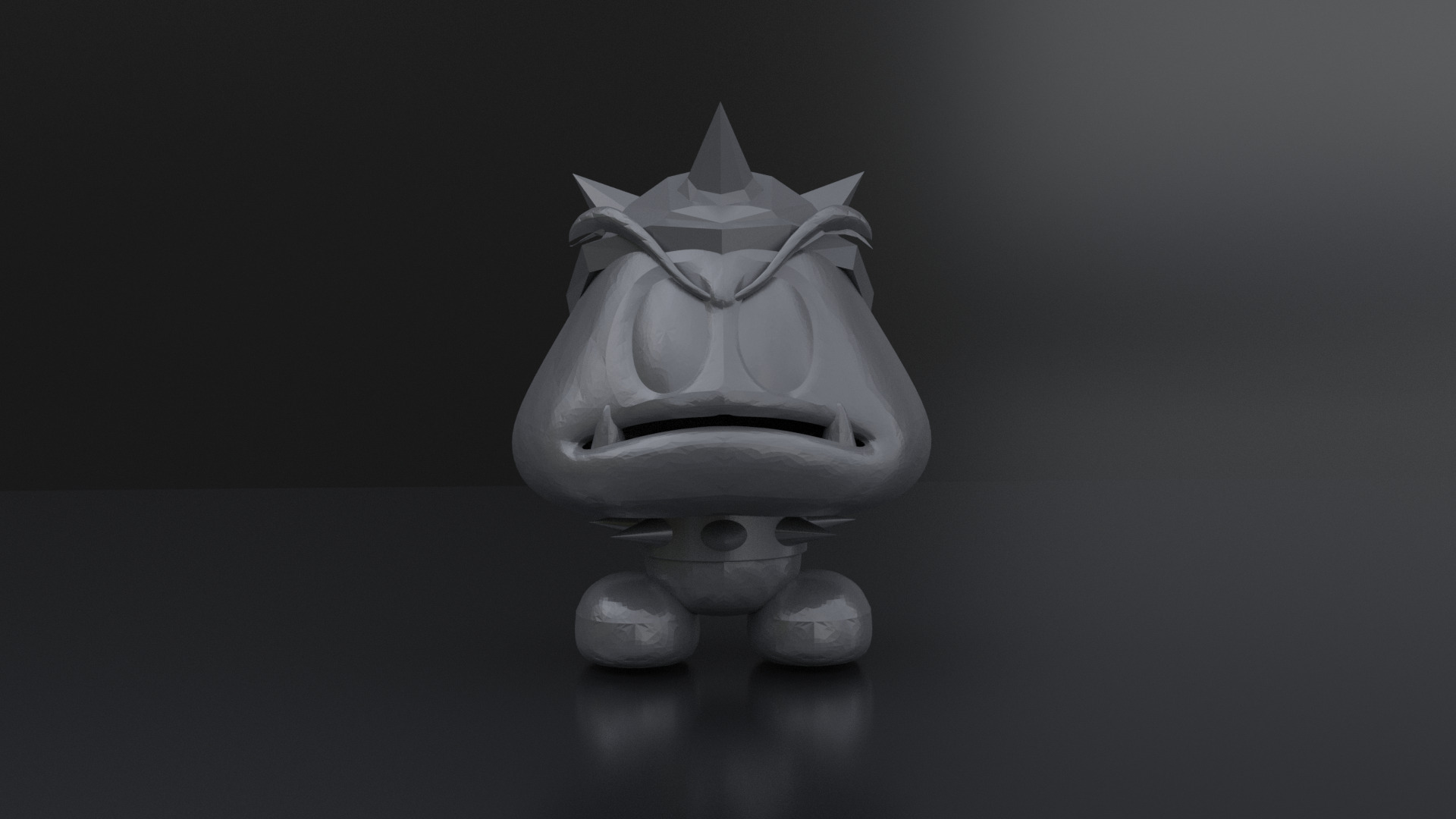 Inferno Goomba Bowser Hat 3D print model_1