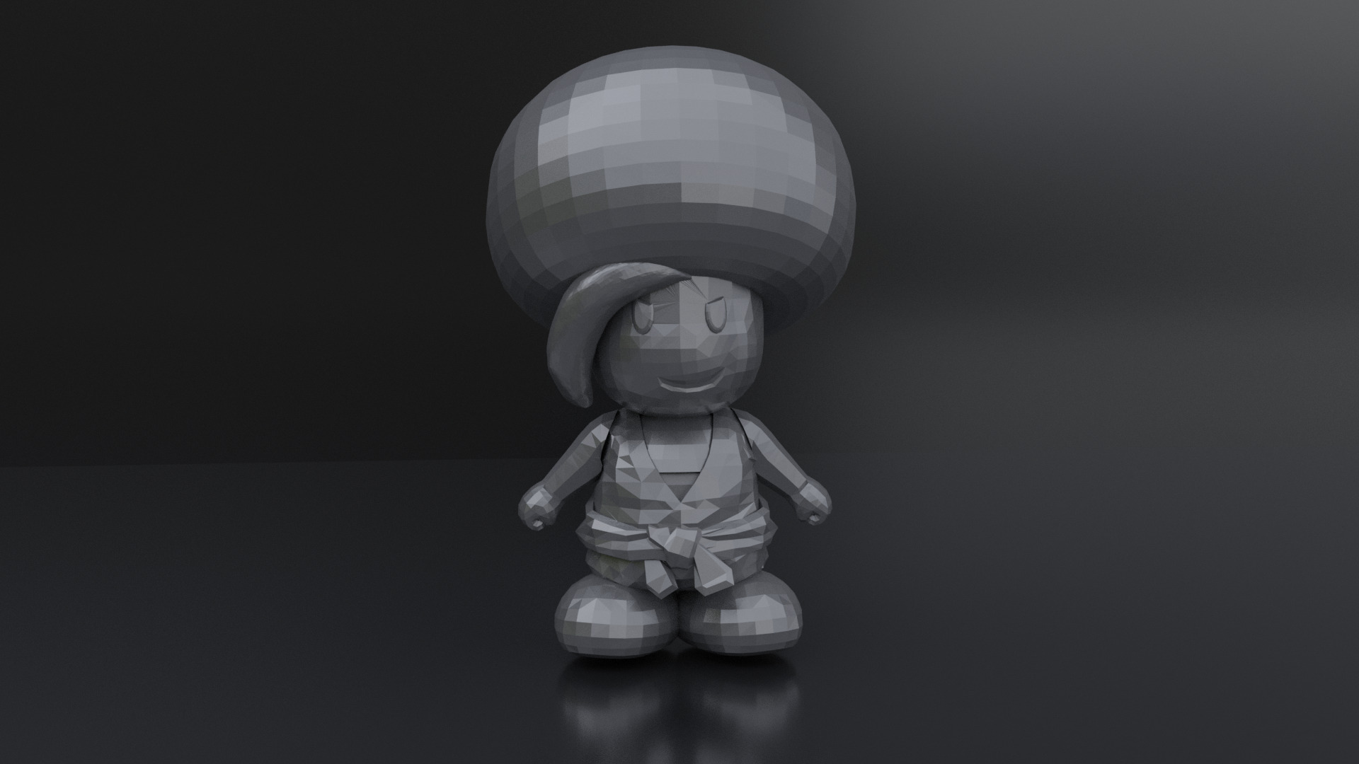 Prince Mush Paper Mario 3D print model_1