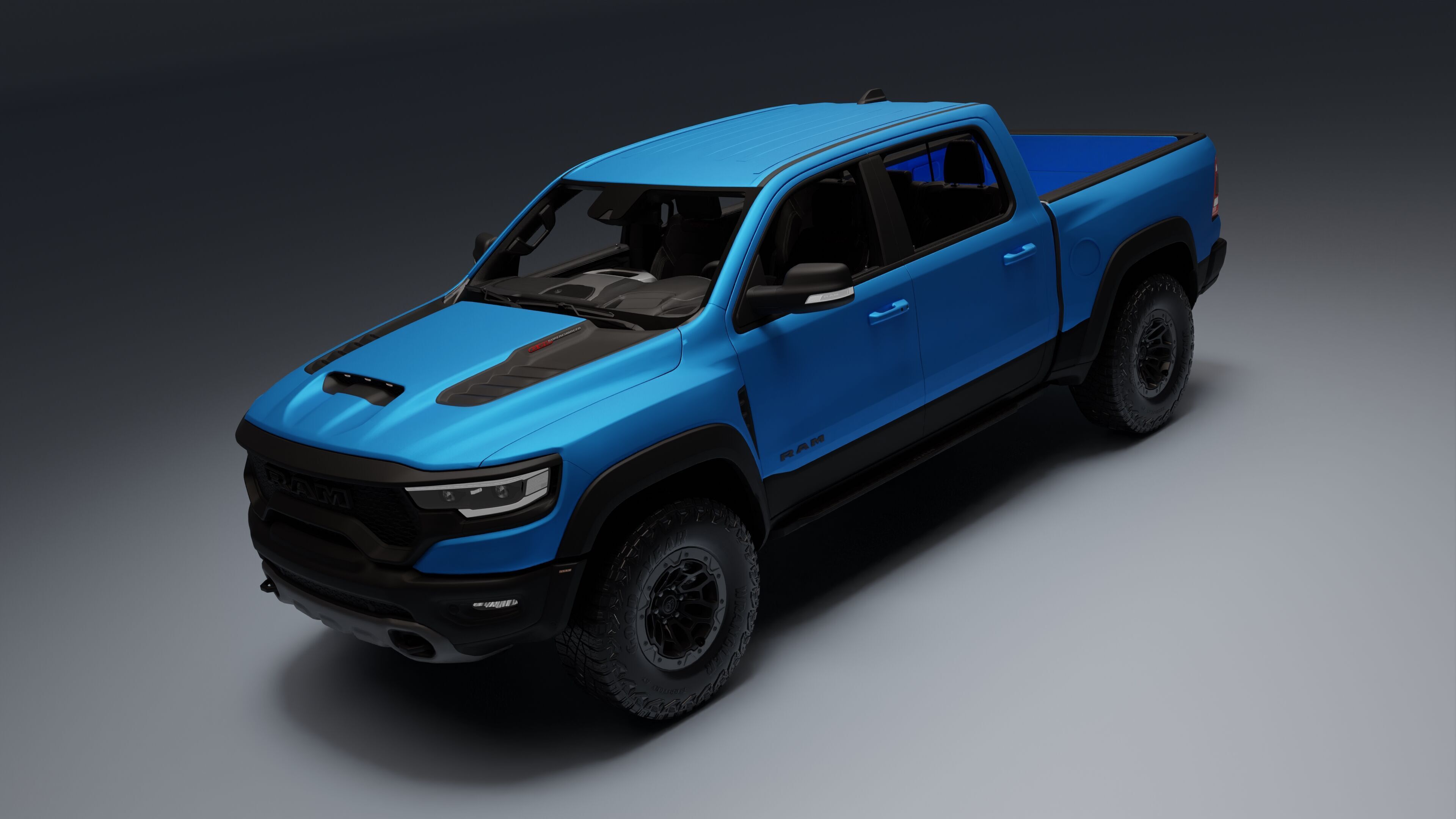 Ram 1500 TRX Low-poly 3D model_9