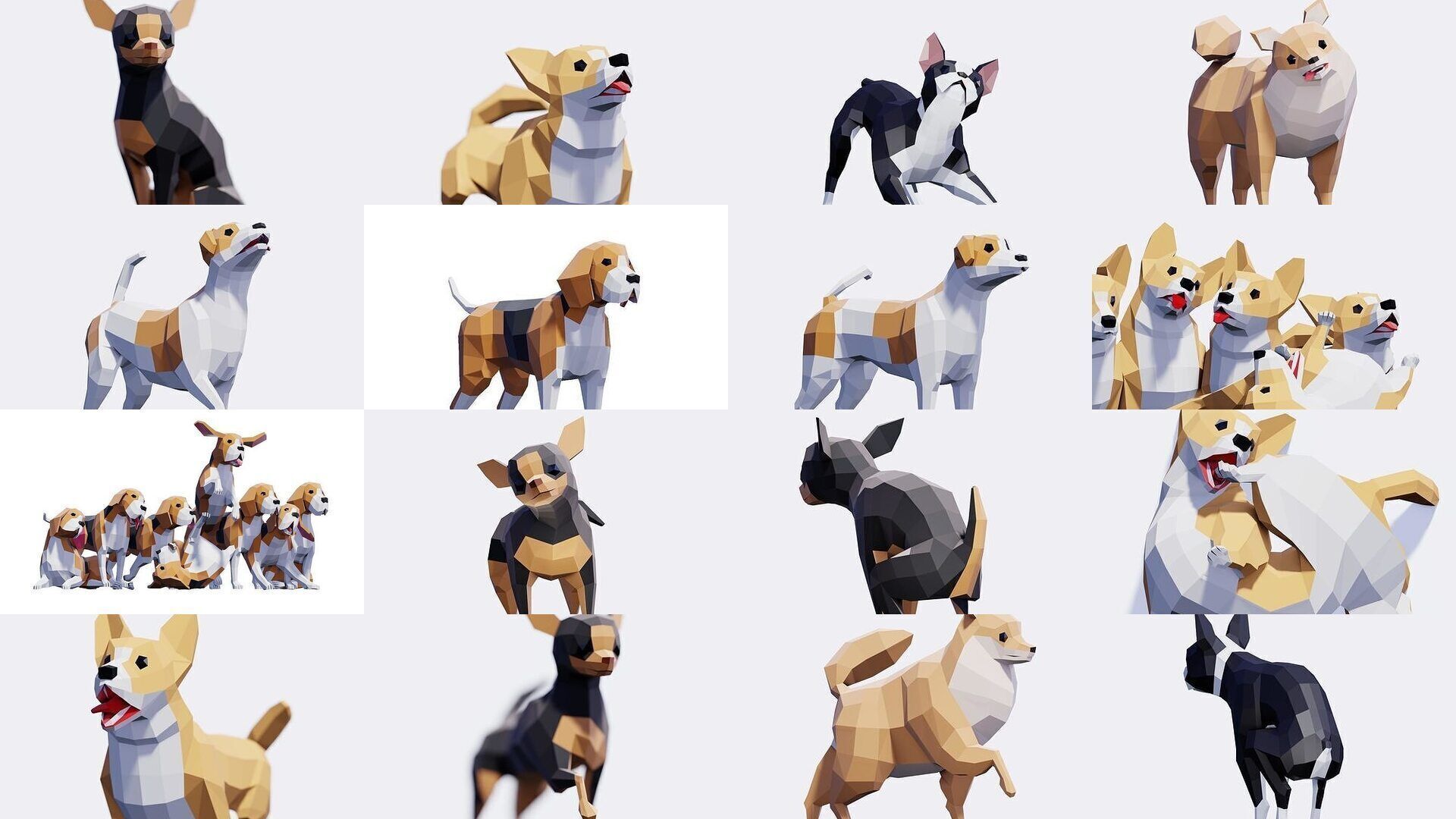 Low Poly Animals Compilation 3D Model Collection_7