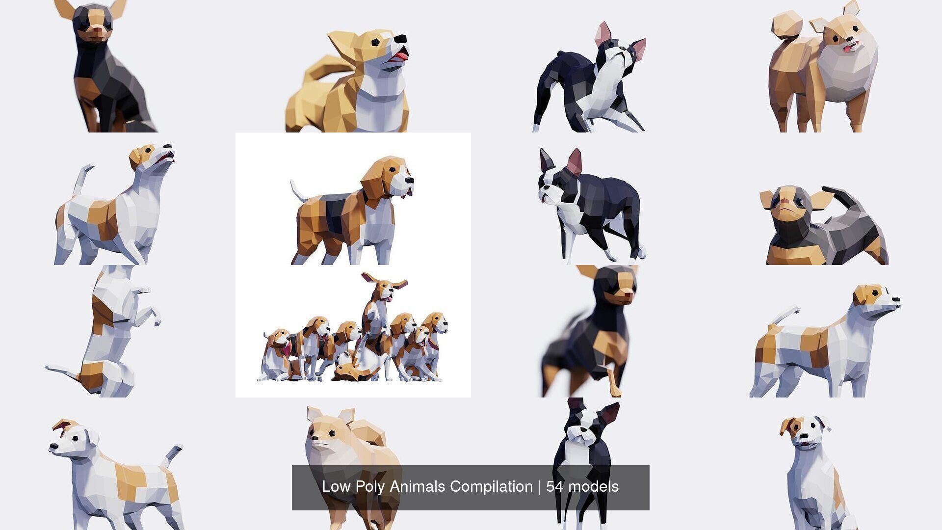 Low Poly Animals Compilation 3D Model Collection_6