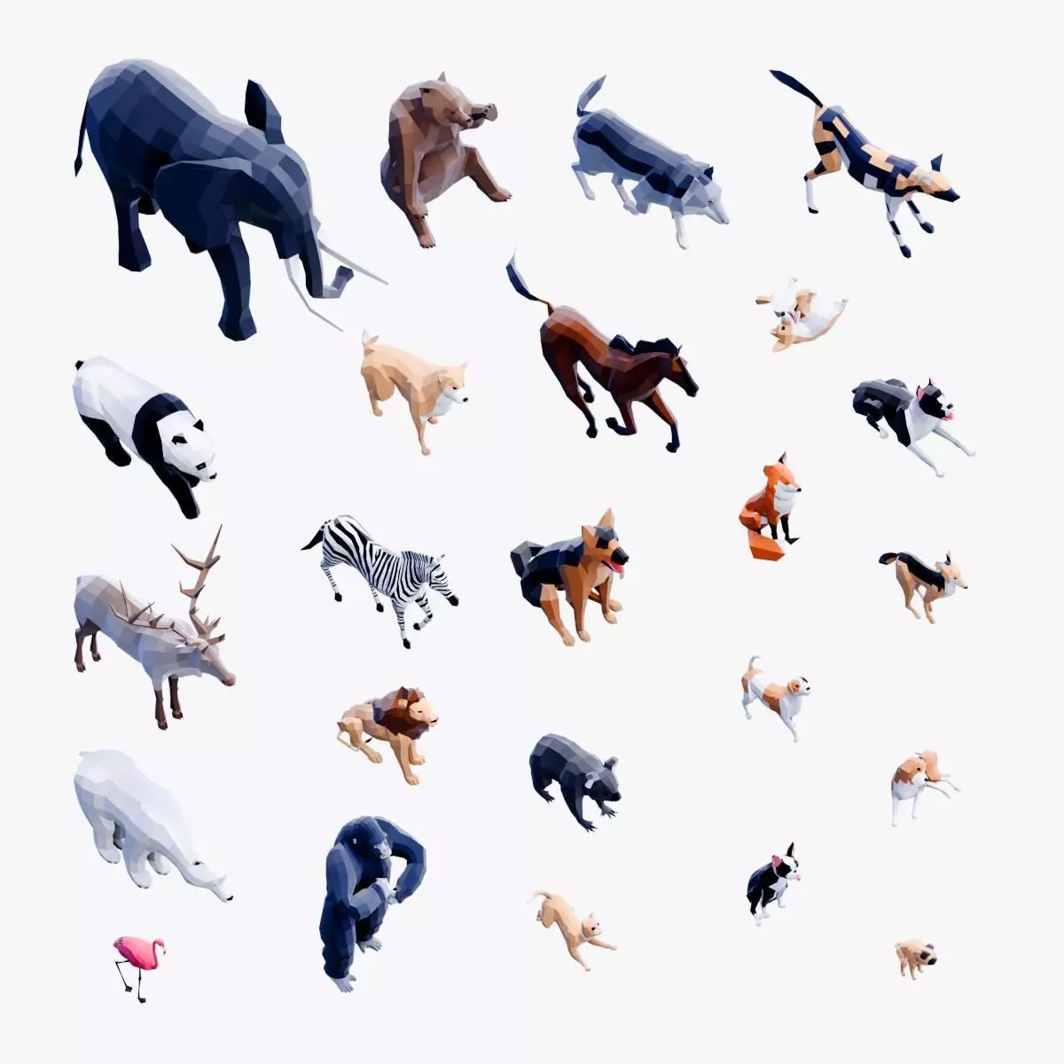 Low Poly Animals Compilation 3D Model Collection_0