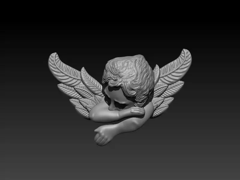 Angel pendant 3D model_0