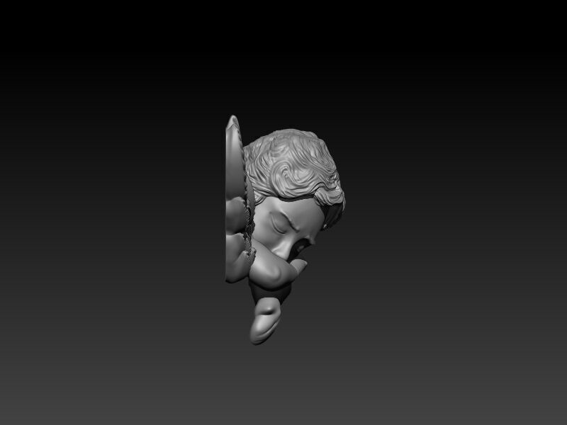 Angel pendant 3D model_2