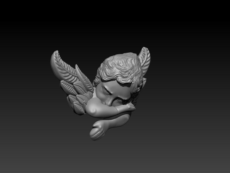 Angel pendant 3D model_1