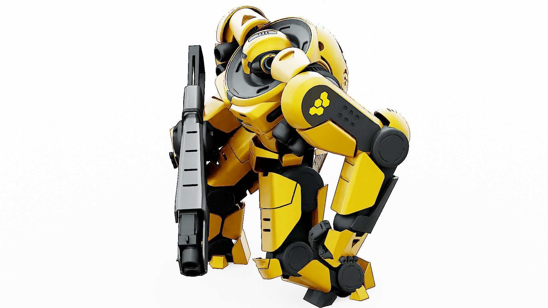 DOOM FIGHTER V-5  Rigged for Unreal Engine - Unity - MIXAMO 3D model_9