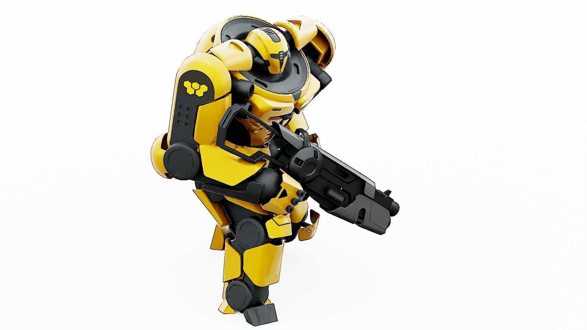 DOOM FIGHTER V-5  Rigged for Unreal Engine - Unity - MIXAMO 3D model_23