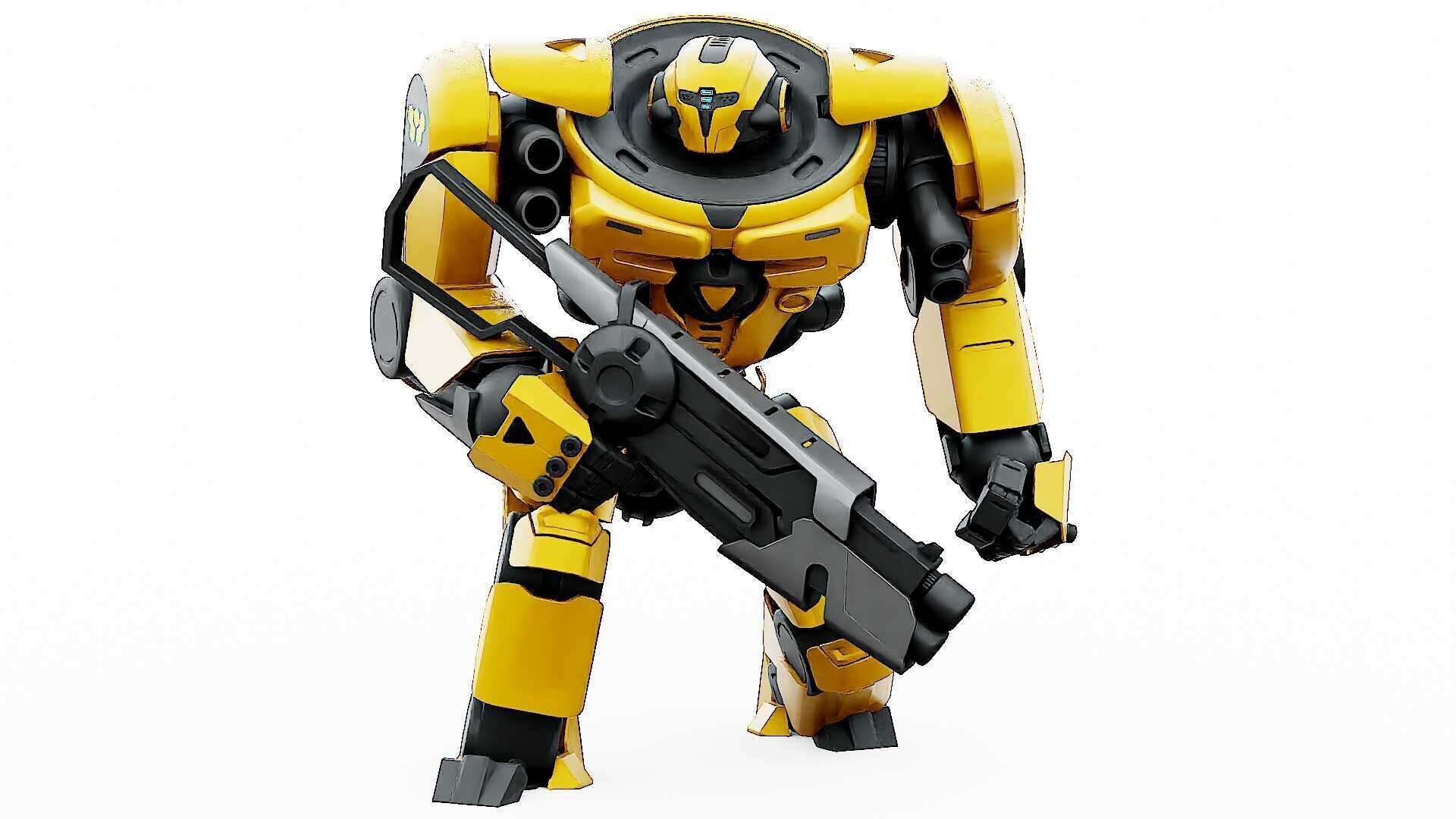 DOOM FIGHTER V-5  Rigged for Unreal Engine - Unity - MIXAMO 3D model_3